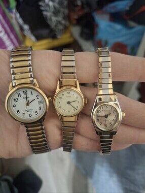 Timex & Waltham Gold-Tone Women’s Watch Trio